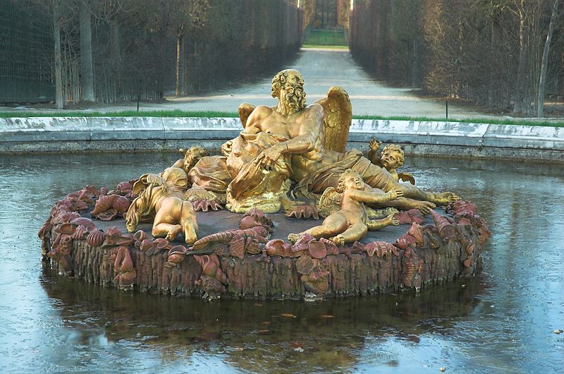 Fuente de Saturno, que representa Invierno, François Girardon, 1672-1677, Jardines y Parque del Palacio de Versalles, Francia