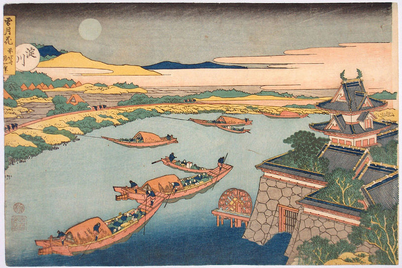 Hokusai, Yohachi, 'Yodo-gawa de Setsugekka', 1833. Web Wikimedia, 10 Jun 2014.