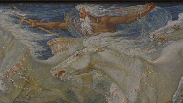 Walter Crane 'Los Caballos de Neptuno' (detalle), 1892. Neue Pinakothek, Munch-Alemania. Wikimedia Commons 7 abril 2013